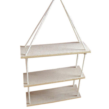 Three Part Rope Shelf 53x35cm