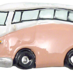 Orange/Pink old Hippie Van Fridge Magnet