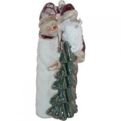 Santa and Snowman Figurine small